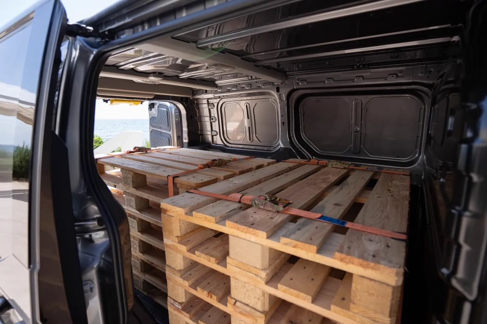 Zone de chargement du PV5 Cargo d'origine, avant transformation