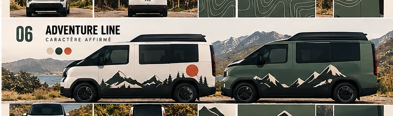Covering Adventure Line sur Kia PV5 — visuel conceptuel