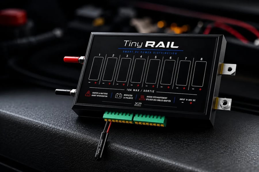 Module TinyRail XP Trucks vu de face