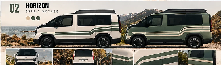 Covering Horizon sur Kia PV5 — visuel conceptuel