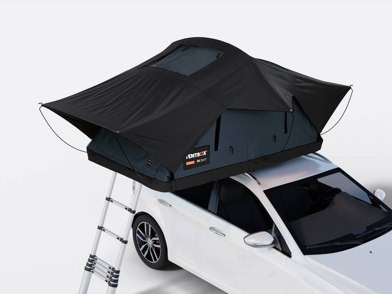TentBox Lite installée sur des barres de toit