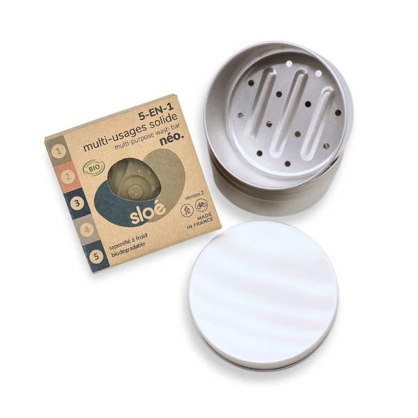 Savon multi-usages solide 5-en-1 – Néo – 60g – Sloé