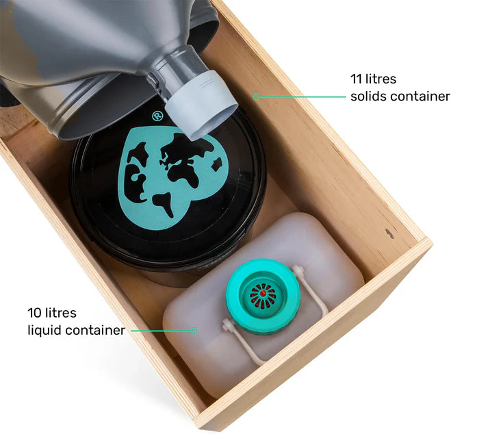 Toilette sèche Trobolo TeraBlœm Lite - Toilette fixe sans odeur pour van, tiny house et cabane