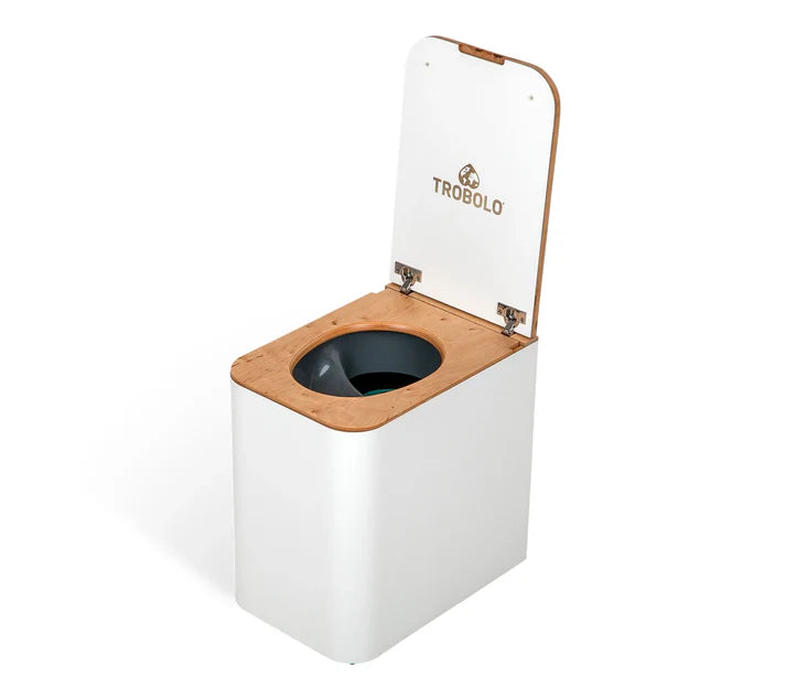 Toilette sèche Trobolo TeraBlœm Plus – Kit complet en bois, sans odeur, pour usage intérieur