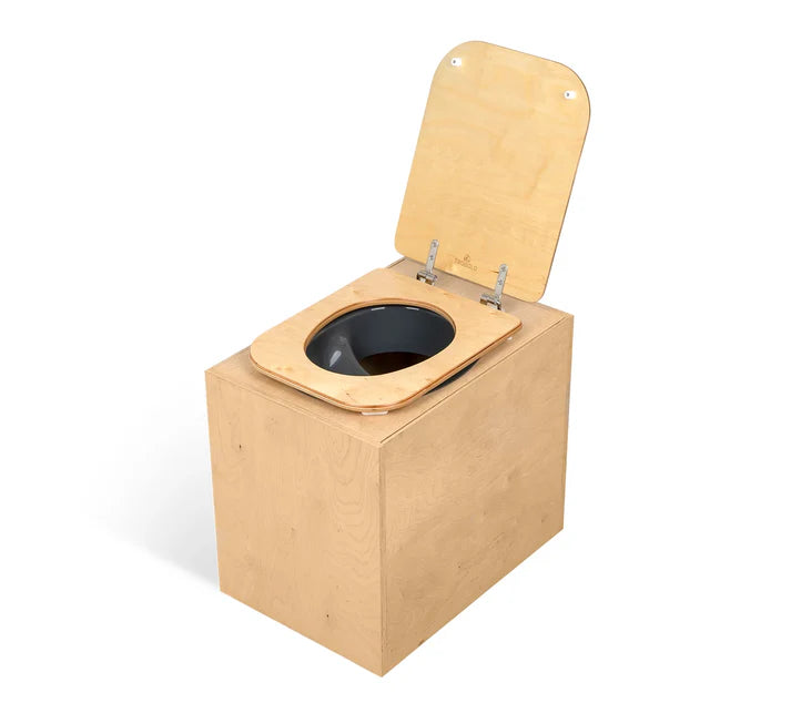 Toilette sèche Trobolo TeraBlœm Plus – Kit complet en bois, sans odeur, pour usage intérieur