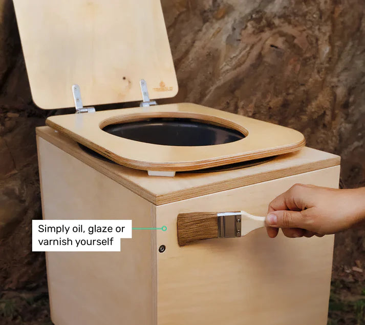 Toilette sèche Trobolo TeraBlœm Plus – Kit complet en bois, sans odeur, pour usage intérieur