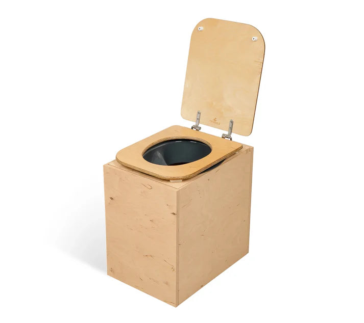 Toilette sèche Trobolo TeraBlœm – Kit complet en bois, sans odeur, pour usage intérieur